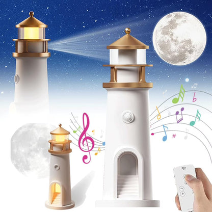 EDITION Magique Lampe Phare 4 en 1 (Lumière + Musique + Capteur + Projection)