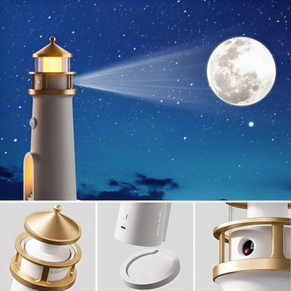 EDITION Magique Lampe Phare 4 en 1 (Lumière + Musique + Capteur + Projection)